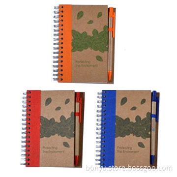 Paper notebook, 2014 new design, eco-friendly notebook with ball pen